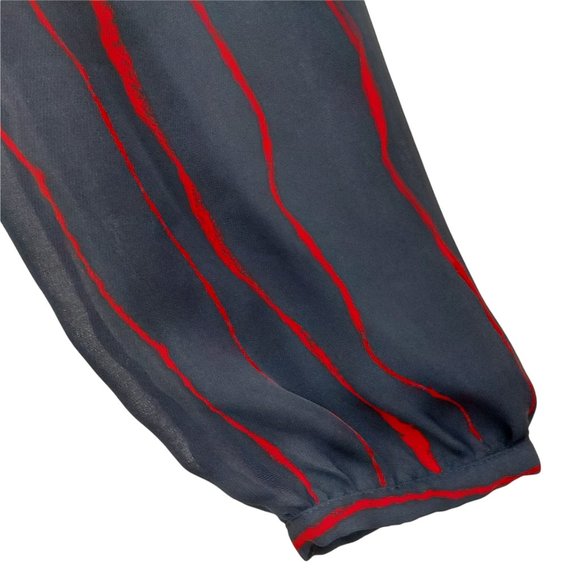 Michael Kors Women's Blouse Size Large Navy - Picture 7 of 10